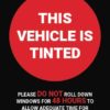 Window Tint Mirror Hangtag Instructions